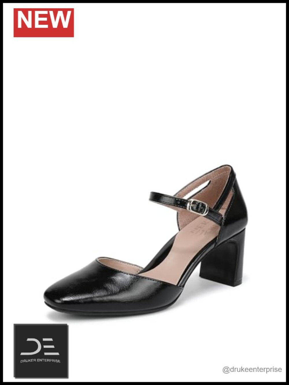Naturalizer Yasmin Block Heel Ankle Strap Pumps Women's Comfort Heels
